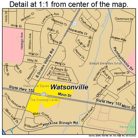watsonville zip code map.